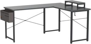 59" L-Shaped Desk - Black