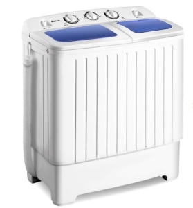 17.6 lbs Compact Twin Tub Spin Washing Machine Dryer