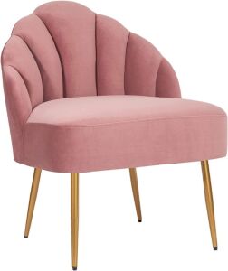 Sheena Glam Tufted Velvet Chair - Rose