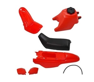 Plastic Fender Body Seat Gas Tank Kit for Yamaha PW50 PY50 red