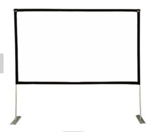 100" Movie Projector Screen, Foldable w/ Stand