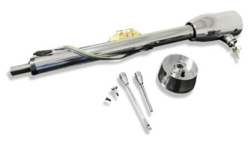 DEMOTOR PERFORMANCE 30" Steering Column With Key GM Hot Rod Chrome Tilt Manual Style
