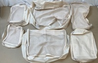 Lot of (6) Mesh Packing Cubes, Assorted Sizes, E-Commerce Return