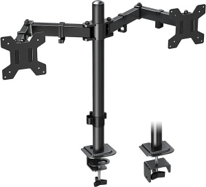 MOUNTUP Dual Monitor Desk Mount, Fully Adjustable Dual Monitor Arm for 2 Max 32 Inch Computer Screens up to 19.8lbs