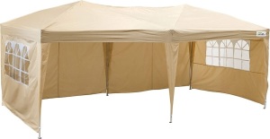 GOUTIME 10x20 Pop up Canopy Party Event Tent, Beige 