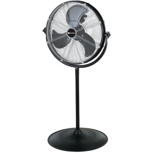 Utilitech  20-in 3-Speed Indoor or Outdoor Black Pedestal Fan - Missing Hardware 