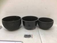Vivosun, Hanging Planters, Set of 3, Black