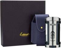 Windproof Butane Quadruple Torch&nbsp;Cigar Lighter w/ Leather Case