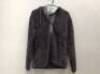 Womens 3/4 Button Hooded Sweatshirt, Size M
