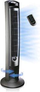 Lasko Portable Electric 42" Oscillating Tower Fan with Nighttime Setting, Timer and Remote Control 