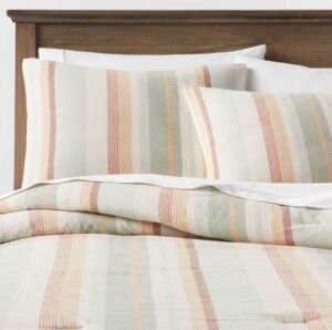 Yarn Dye Stripe Comforter & Sham Set, Full/Queen 