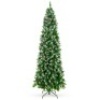 Partially Flocked Spruce Pencil Christmas Tree w/ Berries, Pine Cones, 6ft