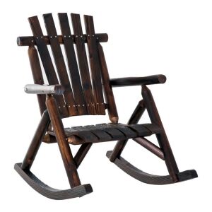 Fir Wood Rustic Patio Rocking Chair