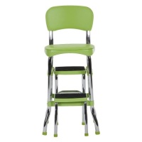 Cosco Retro Counter Chair with Step Stool, Green - E-Comm Return, Unknown Condition&nbsp;