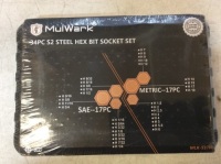 MulWark 34 Piece S2 Steel Hex Bit Socket Set - New