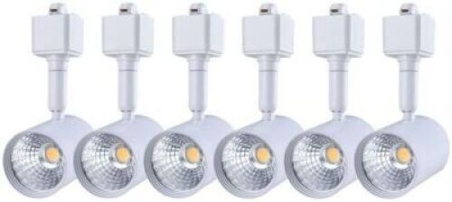 Mirrea 6 Pack LED Track Lighting Heads Compatible with Single Circuit H Type Track Lighting Rail,&nbsp;6.5W 24&deg; White&nbsp;