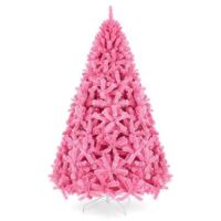 6'&nbsp;Pink Artificial Fir Christmas Tree w/ Foldable Stand