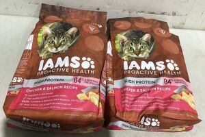 Lot of (2) 6lb Bag Iams Chicken & Salmon Cat Food