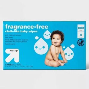 800-Count Fragrance-Free Cloth-Like Baby Wipes