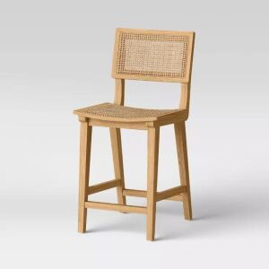 Tormod Backed Cane Counter Height Barstool