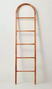 6' Arched Wood Throw Blanket Ladder