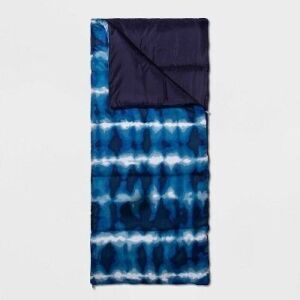 Lot of (2) Kids' Printed Sleep Bag with Carrying Bag Blue Tie Dye - Sun Squad