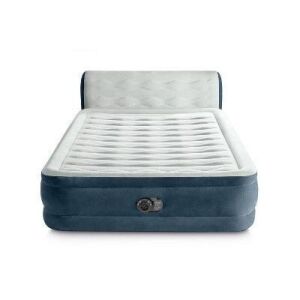 Intex 18" Pillow Top Air Mattress with Electric Pump and Headboard - Queen Size