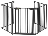Bonnlo 120.5-Inch 5-Panel Baby Safety Gate, Black, Missing Hardware