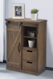 32" Rustic Farmhouse Solid Wood Storage Cabinet