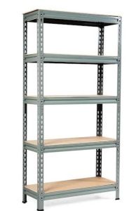 Gray 5-Tier Metal 60 in. Garage Rack with Adjustable Shelves, Missing Hardware