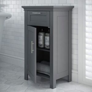 Wooden Floor Cabinet - Gray