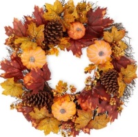 Artificial Fall Wreath, 24in