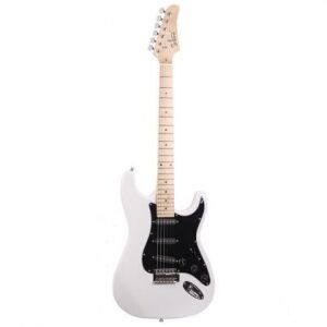 Glarry Strat-Style Electric Guitar - White/Maple