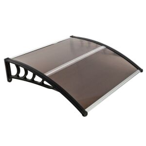 40"x40" Polycarbonate Window Awning - Black``