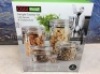 Oggi Fresh 4pc Clear Airtight Canister Set with Clamp Lids & Spoons - Appears New&nbsp;