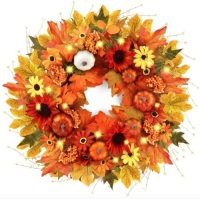 Fall Wreath with&nbsp;Lights