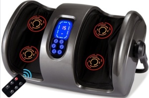 Reflexology Shiatsu Foot Massager w/ High-Intensity Rollers, Remote Control