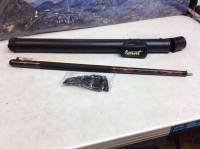 IgnatGames 58" Canadian Maple Professional Billiard Pool Cue Stick with Hard Case, 3 Finger Glove, and Chalk Holder - Appears New&nbsp;