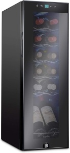 Ivation 12 Bottle Freestanding Compressor Wine Cooler Refrigerator -  New/Unopened 