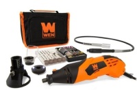 WEN 23114 1.4-Amp High-Powered Variable Speed Rotary Tool with Cutting Guide, LED Collar, 100+ Accessories, Carrying Case and Flex Shaft