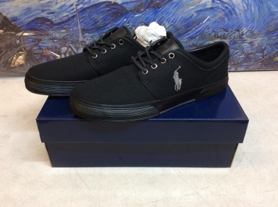 Polo Ralph Lauren Men's Faxon Low Sneaker, Black, Size 11 - New