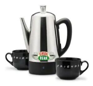 Friends 12-Cup Electric Percolator with Mugs