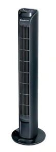 30 in. 3-Speed Oscillating Black Tower Fan with Remote Control