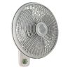 16 in 3-Speed Oscillating Wall Mount Fan with Remote Control