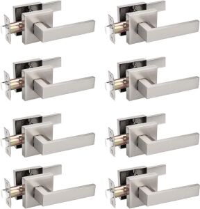 8-Pack Probrico Passage Door Lever - Satin Nickel