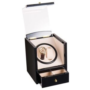 Double Watch Winder Box for Automatic Watches