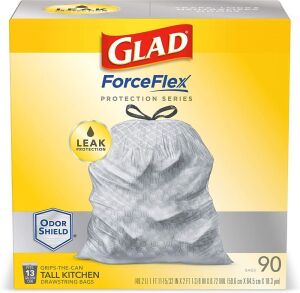 90-Count 13-Gallon Glad ForceFlex Kitchen Trash Bags