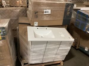 Pallet of Uninspected Bathroom Vanities