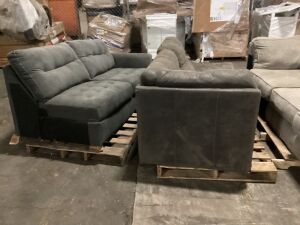 Lot of (3) Couches & (5) Ottomans