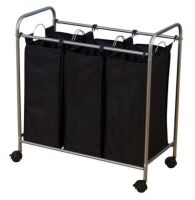 Household Essentials 3 Removable Bags Laundry Sorter with Wheels